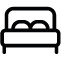 Icono de cama de matrimonio